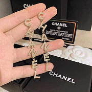 Chanel Logo Drop Earring - 3