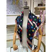 Louis Vuitton LV x YK Painted Dots Monogram Shawl Black - 2