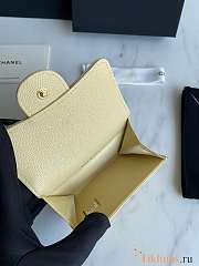 Chanel Card Holder Wallet Caviar Beige Gold 11x8.5x3cm - 5