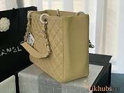 Chanel Shopping Tote Caviar Silver Beige 33x24x13cm - 4