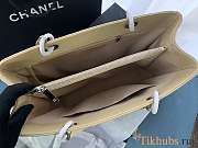 Chanel Shopping Tote Caviar Silver Beige 33x24x13cm - 3