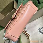 Gucci GG Marmont Small Shoulder Bag Peach Leather 26x15x7cm - 4