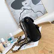 Chanel Backpack Calfskin Black Gold 21x10x20cm - 3