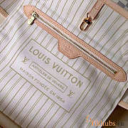 LV Original Neverfull Bag N41361 White Grid With Apricot MM - 3