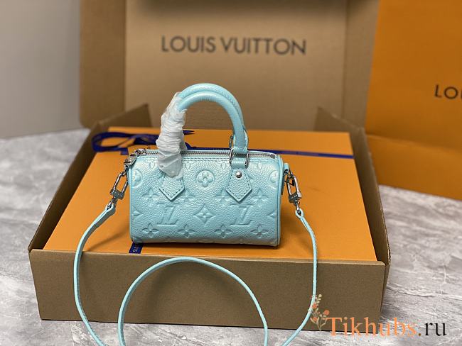 Louis Vuitton LV Nano Speedy Blue 16 x 10 x 7.5 cm - 1