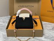 Louis Vuitton LV Capucines Black Pink Mini 21x14x8cm - 1