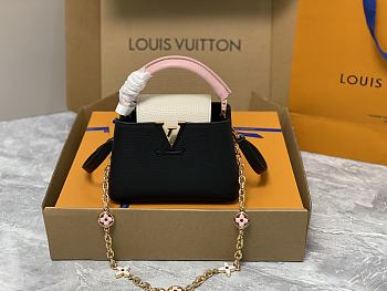 Louis Vuitton LV Capucines Black Pink Mini 21x14x8cm