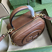 Gucci Blondie Top Handle Bag Brown 17x15x9cm - 3