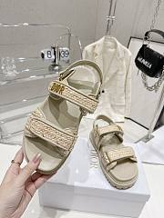 Dior Dioract Sandal Jute-Colored Braided Raffia - 2