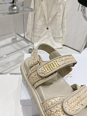 Dior Dioract Sandal Jute-Colored Braided Raffia - 5