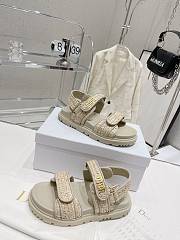 Dior Dioract Sandal Jute-Colored Braided Raffia - 6