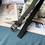 Dior Saddle Belt Black Matte Calfskin 3cm - 4