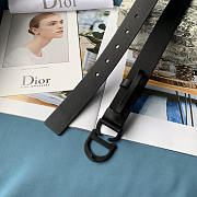 Dior Saddle Belt Black Matte Calfskin 3cm - 3