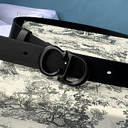 Dior Saddle Belt Black Matte Calfskin 3cm - 2