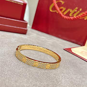 Cartier Diamond Paved Love Bracelet Gold - 1