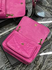 YSL Niki Medium Chain Bag Neon Pink 28x20x8.5cm - 5