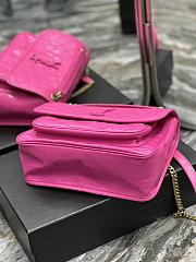 YSL Niki Medium Chain Bag Neon Pink 28x20x8.5cm - 4