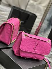 YSL Niki Medium Chain Bag Neon Pink 28x20x8.5cm - 2