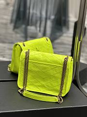 YSL Niki Baby Chain Bag Neon Green 22x16.5x12cm - 3