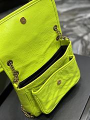 YSL Niki Baby Chain Bag Neon Green 22x16.5x12cm - 4