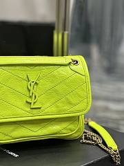 YSL Niki Baby Chain Bag Neon Green 22x16.5x12cm - 5