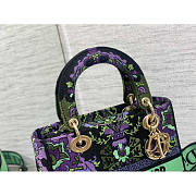 Dior Medium Lady D-Lite Bag Multicolor Indian Purple 24 x 20 x 11 cm - 6