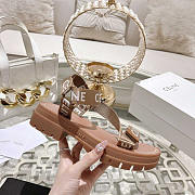 Celine Strappy Chunky Sandals Beige - 4