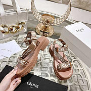 Celine Strappy Chunky Sandals Beige - 6