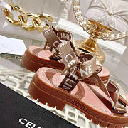 Celine Strappy Chunky Sandals Beige - 3