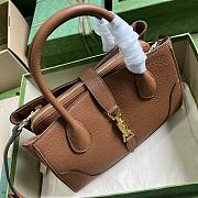 Gucci Jackie 1961 Small Natural Grain Tote Brown 30x23x12cm - 2