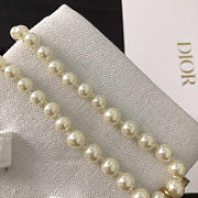 Dior Crystal CD Pearl Necklace - 4