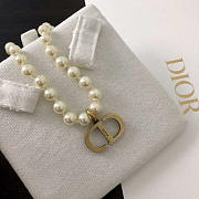 Dior Crystal CD Pearl Necklace - 2