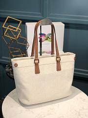 Prada Ensemble Canvas Tote White 33x24x13cm - 3