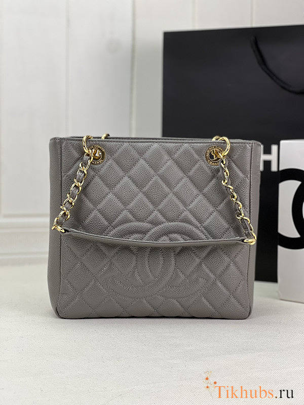 Chanel Petit Shopping Tote PST Gray 24x25.5cm - 1