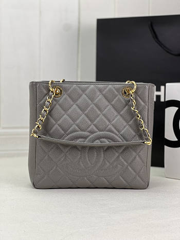 Chanel Petit Shopping Tote PST Gray 24x25.5cm