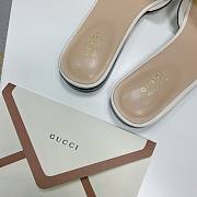 Gucci Women's Interlocking G Cut-out Slide Sandal White - 3