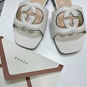 Gucci Women's Interlocking G Cut-out Slide Sandal White - 2