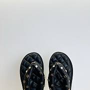 Chanel 23P Black Padded Pool Thong Slide Flat Sandal - 4