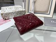 Dior Wallet Red Wine Size 11 x 9 cm - 4