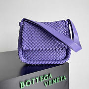 Bottega Veneta Cobble Shoulder Purple Bag 27x20x9cm - 1