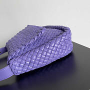 Bottega Veneta Cobble Shoulder Purple Bag 27x20x9cm - 5