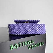 Bottega Veneta Cobble Shoulder Purple Bag 27x20x9cm - 4