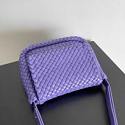 Bottega Veneta Cobble Shoulder Purple Bag 27x20x9cm - 2