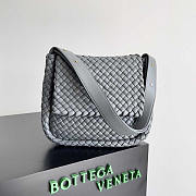 Bottega Veneta Cobble Shoulder Grey Bag 27x20x9cm - 1