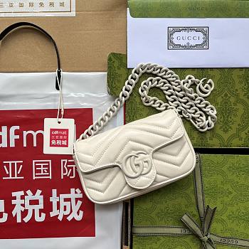 Gucci GG Marmont Belt Bag White 16.5x10x5cm