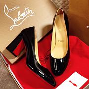 Christian Louboutin Black Patent Heel 8.5cm - 1