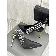 Balmain Ruby Monogram Slingback Pumps Black - 3