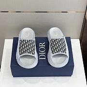 Dior H-Town Sandal Gray Rubber With Beige and Black - 1