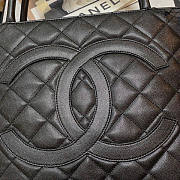 Chanel CC Medallion Caviar Black Tote Handbag 30x24x14cm - 6