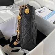 Chanel Hobo Black Caviar Gold Bag 24.5x21.5x8cm - 5